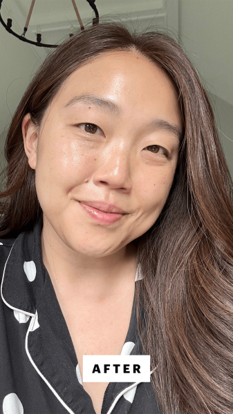 Lee after removing the Biodance BioCollagen Real Deep Mask